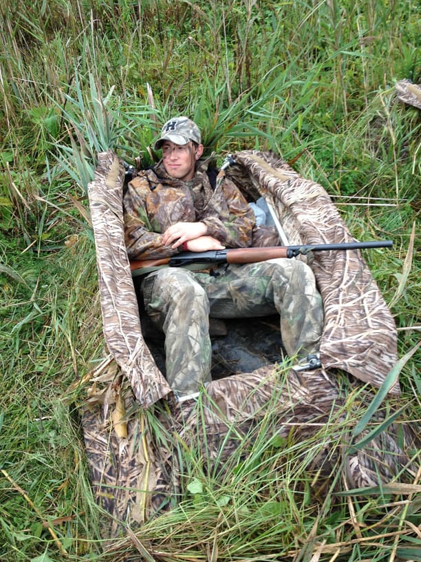 Layout blind for duck and geese